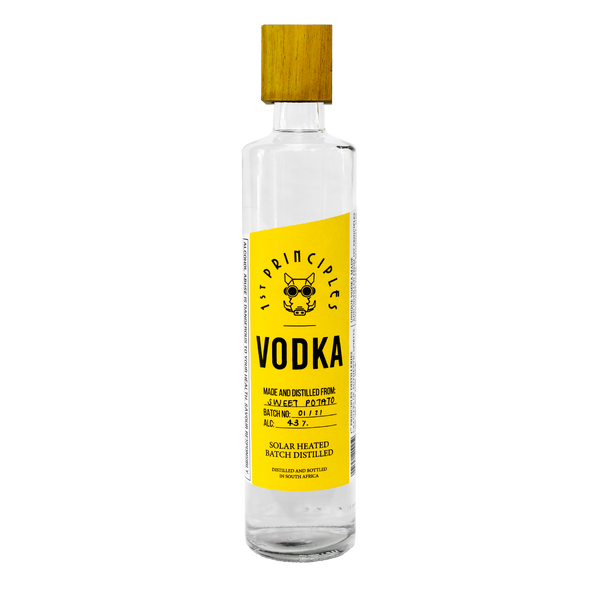 1st Principles Sweet Potato Vodka in a 250ml bottle.